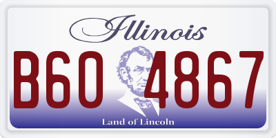 IL license plate B604867