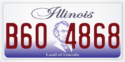 IL license plate B604868