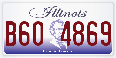 IL license plate B604869