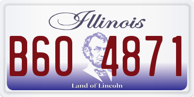 IL license plate B604871