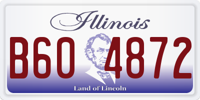 IL license plate B604872