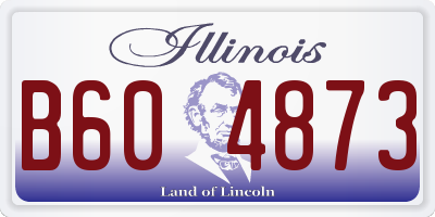IL license plate B604873