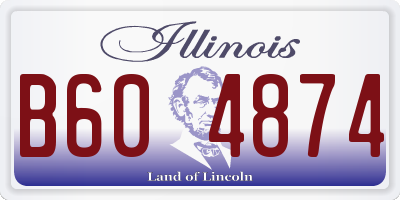 IL license plate B604874