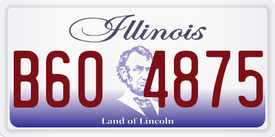 IL license plate B604875