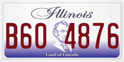 IL license plate B604876