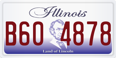 IL license plate B604878