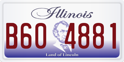 IL license plate B604881