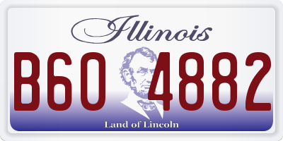IL license plate B604882