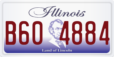 IL license plate B604884