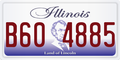 IL license plate B604885