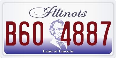 IL license plate B604887