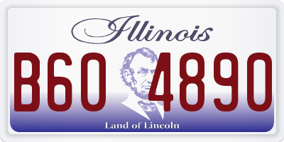 IL license plate B604890