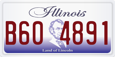 IL license plate B604891