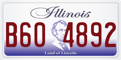 IL license plate B604892