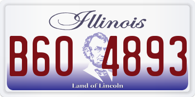 IL license plate B604893