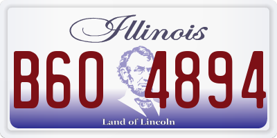 IL license plate B604894
