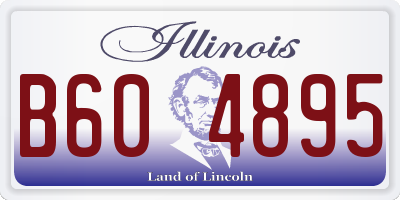 IL license plate B604895