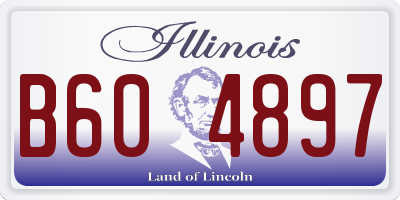 IL license plate B604897
