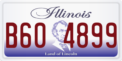 IL license plate B604899