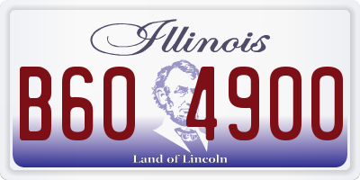 IL license plate B604900