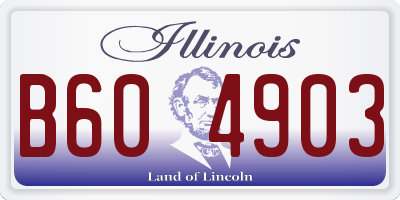 IL license plate B604903