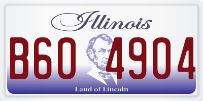 IL license plate B604904