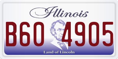 IL license plate B604905