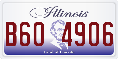IL license plate B604906
