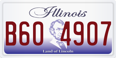 IL license plate B604907