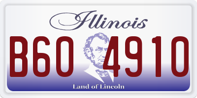 IL license plate B604910