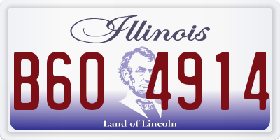 IL license plate B604914