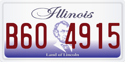 IL license plate B604915