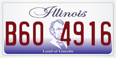 IL license plate B604916
