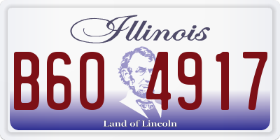 IL license plate B604917
