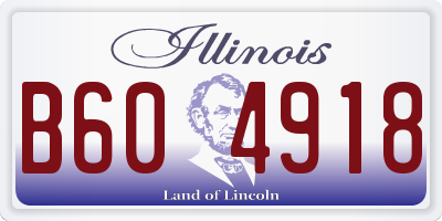 IL license plate B604918