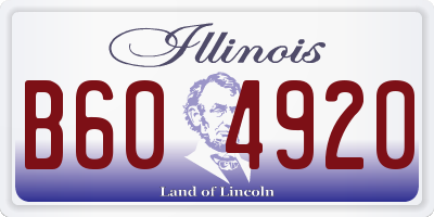 IL license plate B604920