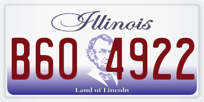 IL license plate B604922