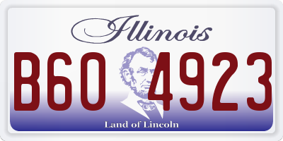 IL license plate B604923