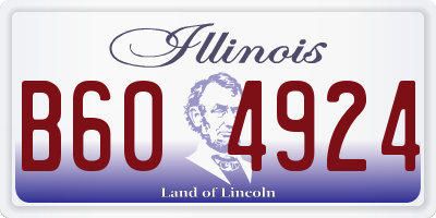 IL license plate B604924