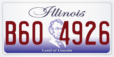 IL license plate B604926