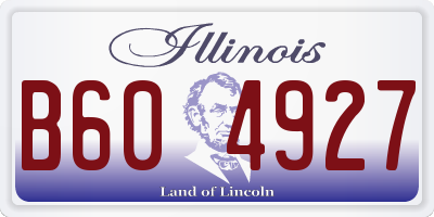 IL license plate B604927