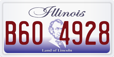 IL license plate B604928
