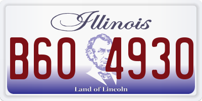 IL license plate B604930