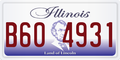 IL license plate B604931