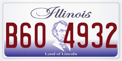 IL license plate B604932