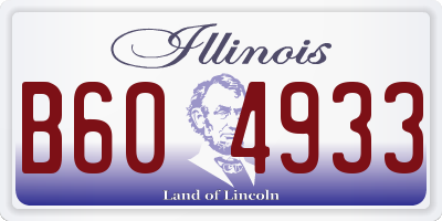 IL license plate B604933
