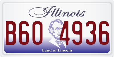 IL license plate B604936