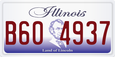 IL license plate B604937