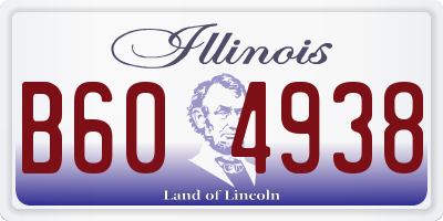 IL license plate B604938