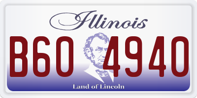 IL license plate B604940